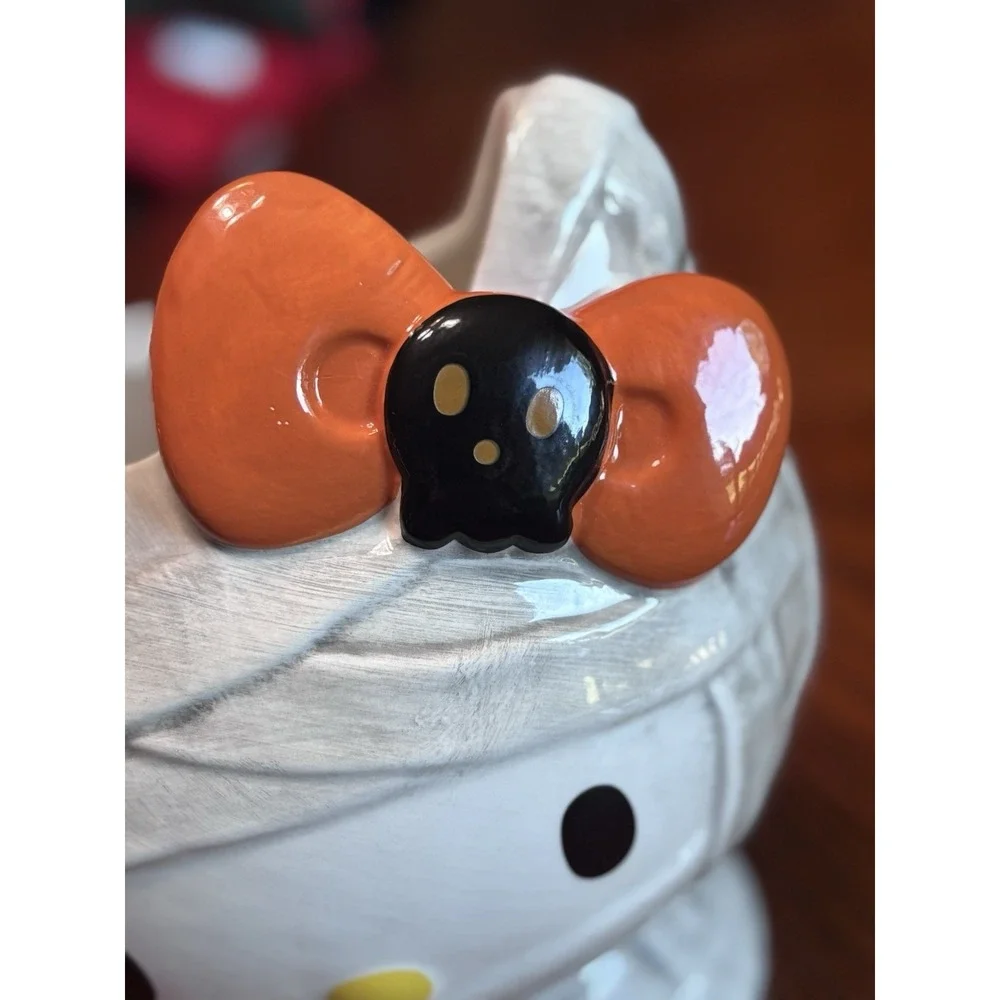 Hello Kitty Halloween Mummy Ceramic Candy Dish Bowl Jar Blue Sky Sanrio 2025